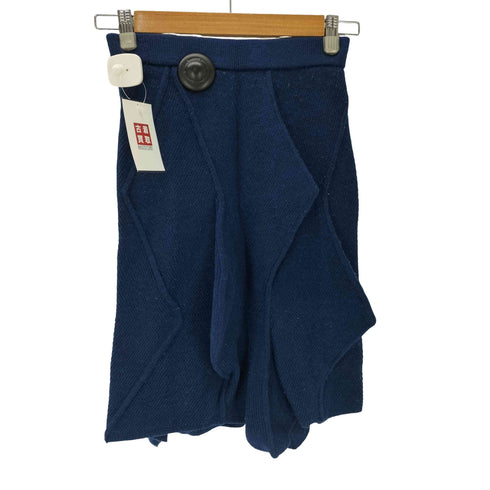 イッセイミヤケ ISSEY MIYAKE 80S 85AW 筆タグ 3D アシンメトリーデザイン ウール ニット スカート レディース JPN:M