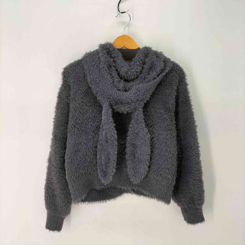 ジェラートピケ gelato pique うさ耳フードカーディガン バニー レディース ONE SIZE