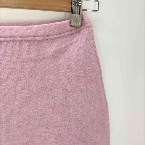 イッセイミヤケ ISSEY MIYAKE 00S 00AW 黒タグ ウール ポリ 裾ロールデザイン ニット タイト スカート レディース JPN:S
