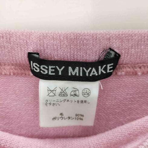 イッセイミヤケ ISSEY MIYAKE 00S 00AW 黒タグ ウール ポリ 裾ロールデザイン ニット タイト スカート レディース JPN:S