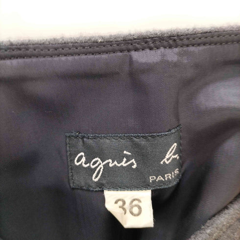 アニエスベー agnes b. カシミヤ混 ウール タイト スカート レディース 36