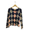 コムデギャルソンコムデギャルソン COMME des GARCONS COMME des GARCONS 08AW アーガイル柄 ニットセーター レディース JPN:S