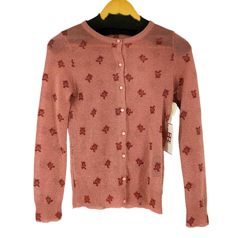 ヒステリックグラマー HYSTERIC GLAMOUR ファックベア 総柄 ラメニット カーディガン レディース FREE