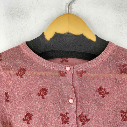 ヒステリックグラマー HYSTERIC GLAMOUR ファックベア 総柄 ラメニット カーディガン レディース FREE