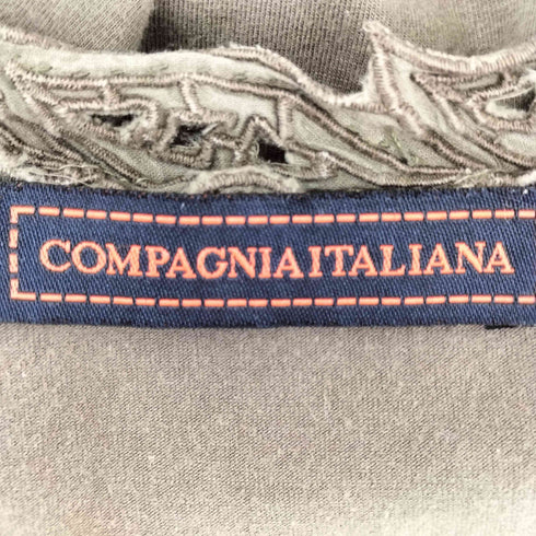 COMPAGNIA ITALIANA ビーズ装飾 カットワーク切り替え ワンピース レディース import:S