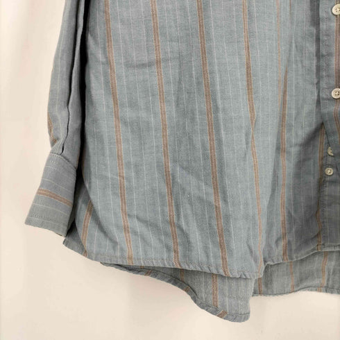 CORPORATE カナダ製 スタンドカラー ストライプ シャツ メンズ import:XXL