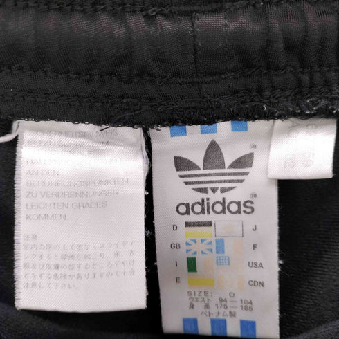 アディダス adidas 00S 万国旗タグ トレフォイル ロゴ 刺繍 3ストライプライン センタープレス ワイド ストレート イージー トラック パンツ Y2K メンズ 0