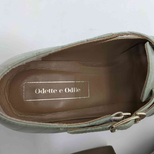 オデットエオディール Odette e Odile レザー ピース グルカ パンプス シューズ レディース JPN:23