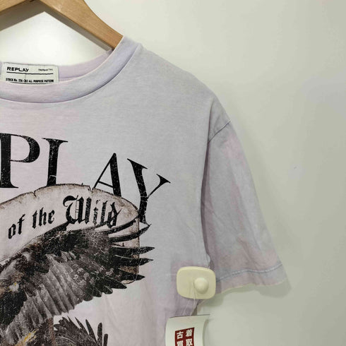 リプレイ REPLAY Jersey T-Shirt With Print 鷹 イーグル クルーネックTシャツ レディース