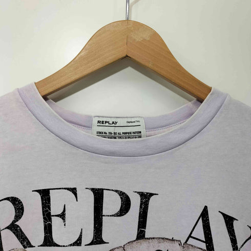 リプレイ REPLAY Jersey T-Shirt With Print 鷹 イーグル クルーネックTシャツ レディース