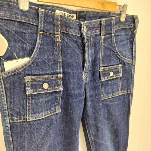 スペルバウンド SPELLBOUND フロントポケット ジップフライ ブーツカット デニムパンツ メンズ 32