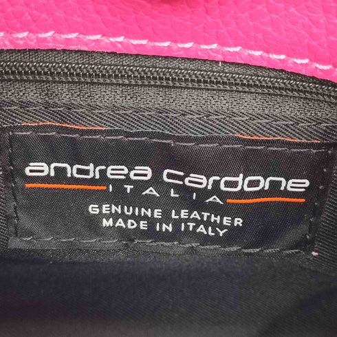 ANDREA CARDONE シボ革 2way ショルダー ハンドバッグ レディース