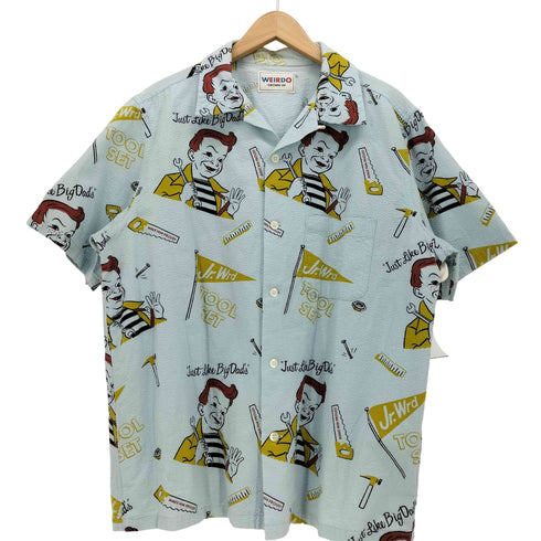 ウィアード WEIRDO Jr.WRD S/S Shirts 総柄 シアサッカー シャツ メンズ JPN:XL