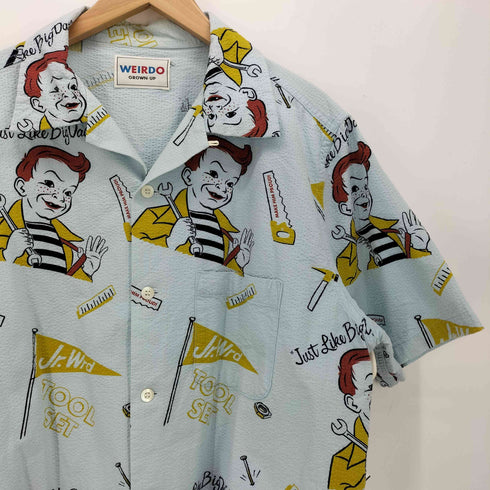 ウィアード WEIRDO Jr.WRD S/S Shirts 総柄 シアサッカー シャツ メンズ JPN:XL