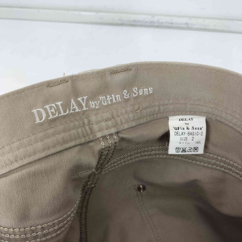 DELAY by win&sons ロゴ刺繍 5ポケット ジップフライ ブーツカット チノパンツ メンズ JPN:2