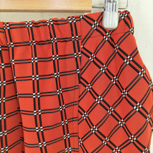 bodin knits 総柄セミフレアパンツ レディース
