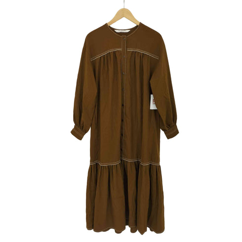 レイビームス Ray BEAMS 配色 ステッチ ギャザー ワンピース レディース