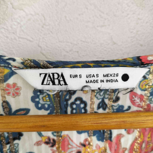 ザラ ZARA ペイズリー柄 ティアードロングワンピース レディース import:S