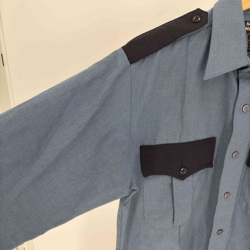 USA製 SOMES UNIFORM 襟芯 エポレット ポリス ワーク レギュラーカラー シャツ メンズ US:34