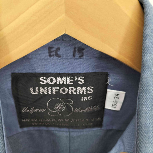 USA製 SOMES UNIFORM 襟芯 エポレット ポリス ワーク レギュラーカラー シャツ メンズ US:34