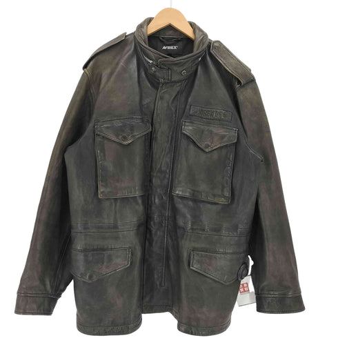 アヴィレックス AVIREX AGED LEATHER TYPE M-65 レザージャケット メンズ import:XXL
