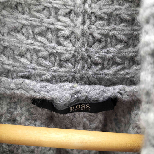 ヒューゴボス HUGO BOSS ローゲージ スタンドカラー ハイネック ニット ベスト ジレ メンズ import:XS