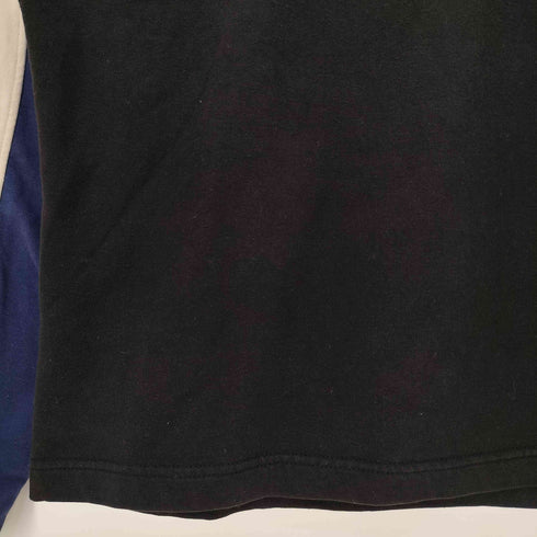 ハーレーダビッドソン HARLEY-DAVIDSON 90s ロゴ刺繍 ハーフジップ ラグランスリーブ カットソー レディース import:M