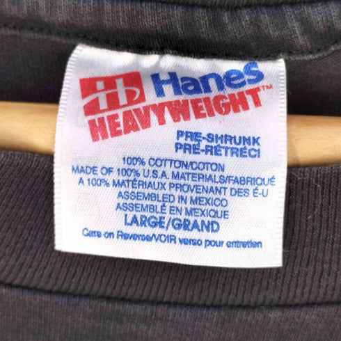 ヘインズ Hanes 90S シングルステッチ ムービープリント クルーネック Tシャツ メンズ import:L