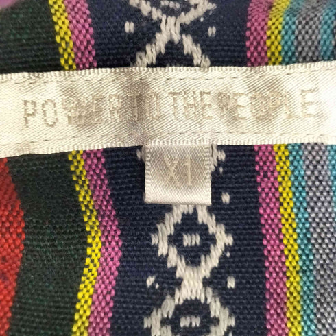 パワートゥザピープル POWER TO THE PEOPLE 刺繍デザイン L/S シャツ メンズ JPN:XL