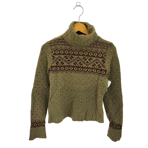 ポロスポーツラルフローレン POLO SPORT RALPH LAUREN インパクト21 ノルディック柄 カシミヤ混 タートルネックニット レディース M