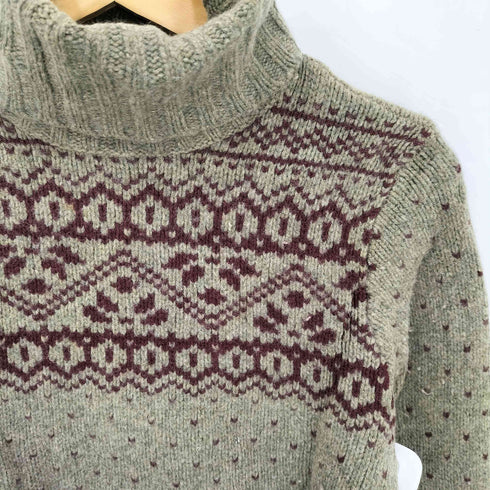 ポロスポーツラルフローレン POLO SPORT RALPH LAUREN インパクト21 ノルディック柄 カシミヤ混 タートルネックニット レディース M