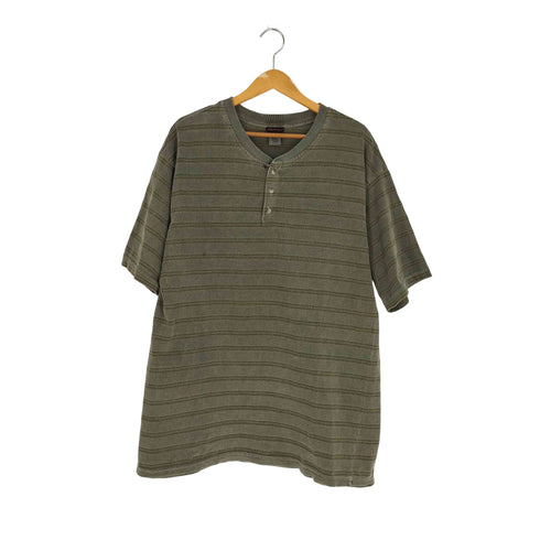 グラミチ GRAMICCI 90S USA製 ボーダー ヘンリーネック Tシャツ メンズ import:L