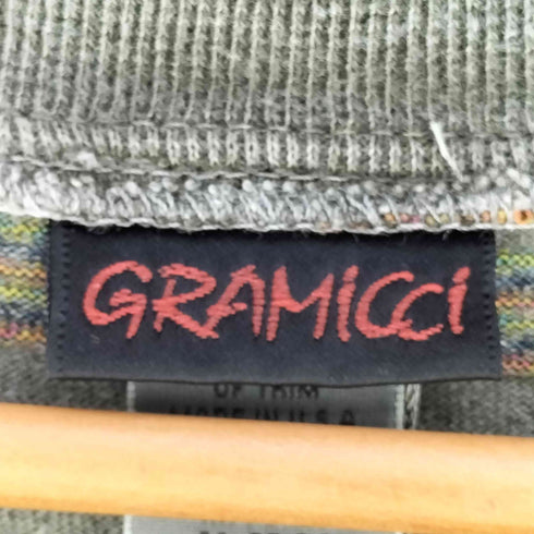グラミチ GRAMICCI 90S USA製 ボーダー ヘンリーネック Tシャツ メンズ import:L