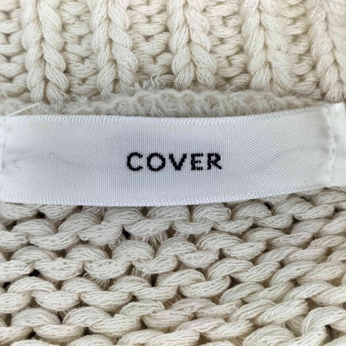 COVER クロップド メッシュ ニットカーディガン レディース