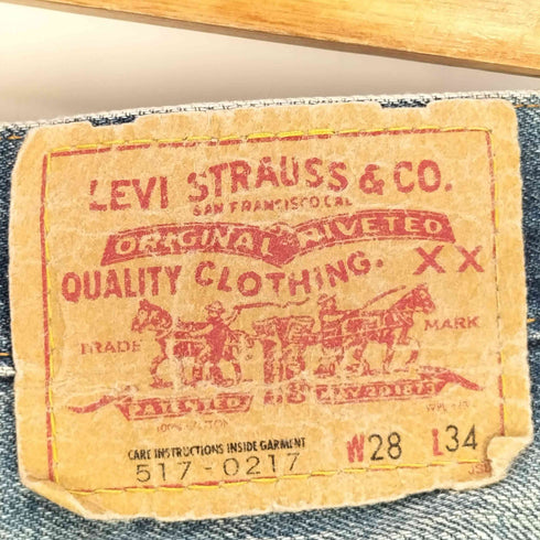リーバイス Levis 00S 517-0217 日本製 TALONジップ ブーツカットデニム メンズ W28/L34