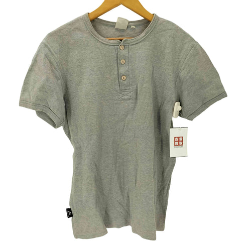 アヴィレックス AVIREX S/S ヘンリーネック ワッフル サーマル カットソー Tシャツ メンズ import:L