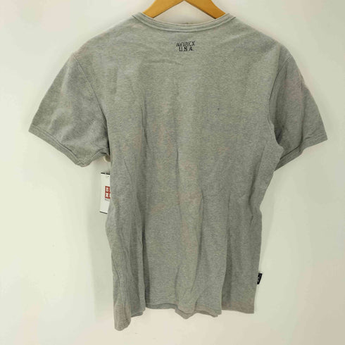 アヴィレックス AVIREX S/S ヘンリーネック ワッフル サーマル カットソー Tシャツ メンズ import:L