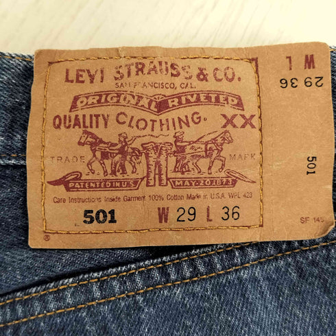 リーバイス Levis 90S USA製 501 ボタン裏552 ストレートデニム メンズ W29/L36