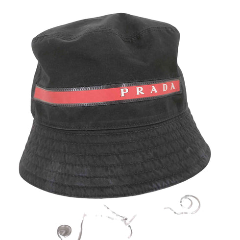プラダ PRADA ナイロンバケットハット メンズ L