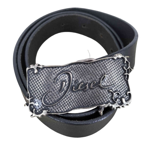 ディーゼル DIESEL ロゴバックルレザーベルト レディース