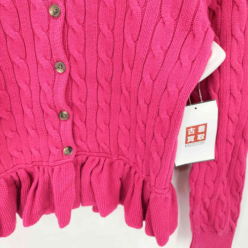 ラルフローレン RALPH LAUREN 裾フリル コットンニットカーディガン レディース 150/80