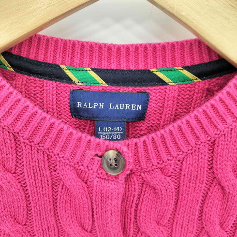 ラルフローレン RALPH LAUREN 裾フリル コットンニットカーディガン レディース 150/80
