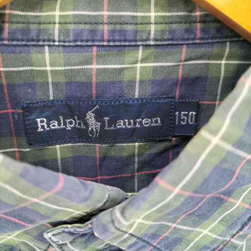 ラルフローレン RALPH LAUREN チェック柄 ボタンダウンシャツ レディース 150