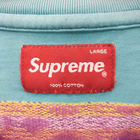 シュプリーム Supreme Navajo Aztec Colourful Design T-Shirt ストライプ柄 ポケット付き シャツ カットソー メンズ