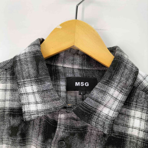 MSG ヴィンテージ加工 オンブレチェック長袖シャツ street メンズ JPN:L