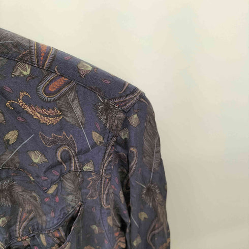 ポールスミス Paul Smith Feather Paisley Shirt フェザー ペイズリー ウエスタン シャツ メンズ import:S