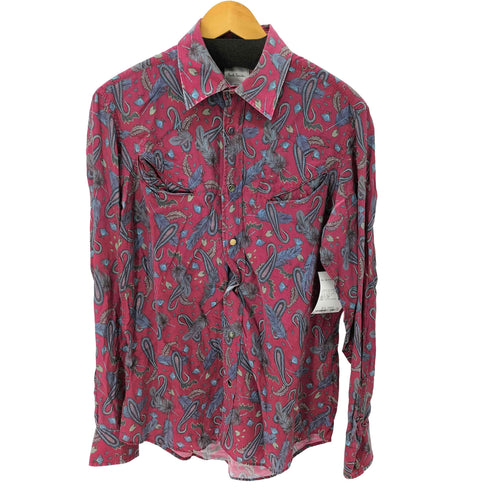 ポールスミス Paul Smith Feather Paisley Shirt フェザー ペイズリー ウエスタン シャツ メンズ import:M
