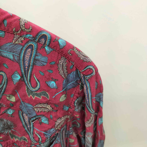 ポールスミス Paul Smith Feather Paisley Shirt フェザー ペイズリー ウエスタン シャツ メンズ import:M