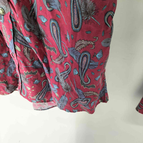 ポールスミス Paul Smith Feather Paisley Shirt フェザー ペイズリー ウエスタン シャツ メンズ import:M