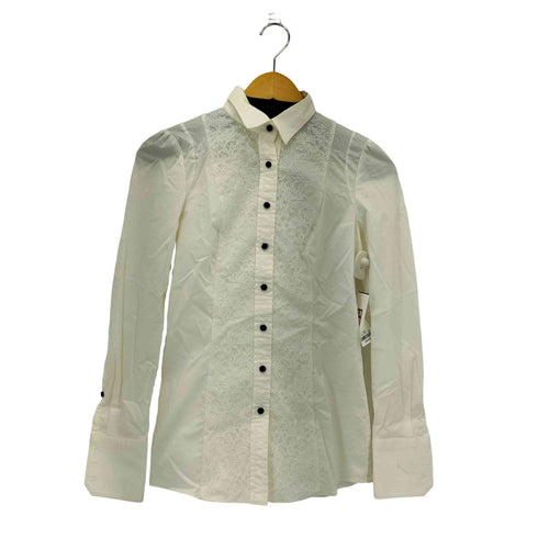 バーバリーブラックレーベル BURBERRY BLACK LABEL レースフリルシャツ レディース 38